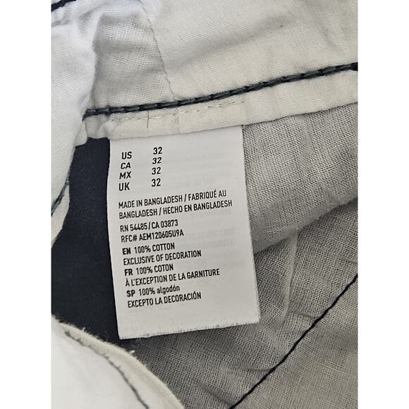 American Eagle Shorts Mens 32 Blue Classic Chino Flat Front Preppy - Picture 7 of 10